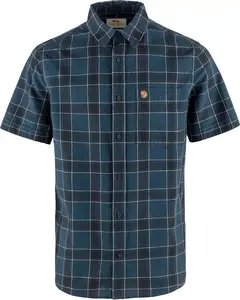 Мужская рубашка Fjallraven Ovik Travel SS, цвет Indigo Blue/Dark Navy