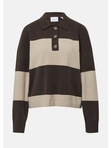 вязаный свитер 84X8_темно-коричневый comma