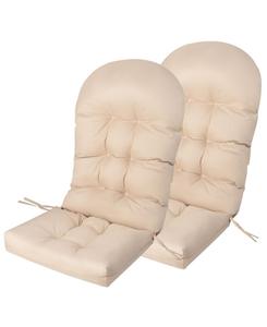 Комплект из 2 подушек для садового кресла Adirondack с высокой спинкой, устойчивых к выцветанию, толщиной 5 дюймов Gymax, Light beige