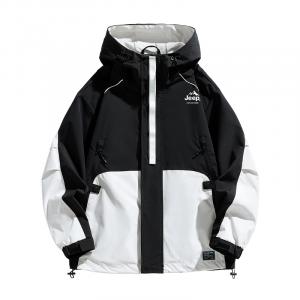 Куртка унисекс Jeep, черно-белая