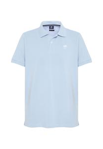 Рубашка-поло лаконичного дизайна с прошитыми этикетками POLO SYLT, цвет 16-3922 Brunnera Blue