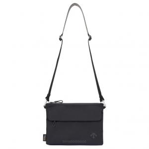 DESCENTE Синий вельветовый наплечный рюкзак унисекс черный, Black