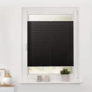 Плиссе Klemmfix, без сверления, натяжное непрозрачное, без сверления, натяжное, пропускающее свет, непрозрачное Lichtblick Original, Grau + weiß + weiß