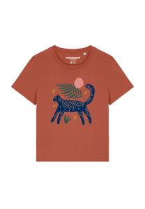 Футболка с принтом L watapparel, коричневый