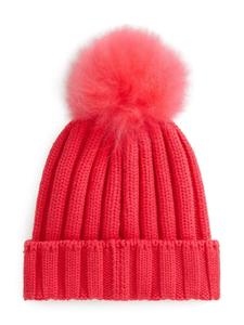 Woolrich шапочка из натуральной шерсти с помпоном, красный