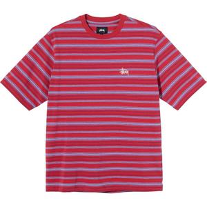 Полосатый свитер хизер Stussy, розово-красный