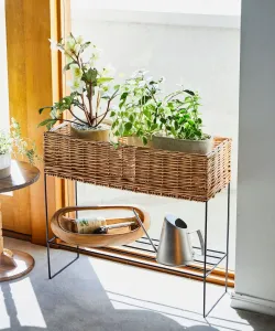 Полка-перегородка из ивового дерева и железа