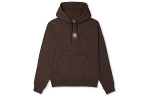 Толстовки женские с капюшоном, умеренная посадка, Regular Kappa, темно chocolate коричневый-6536