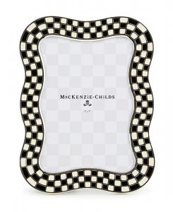 Рамка с волнистым клетчатым узором, посеребренная, 5" x 7" MacKenzie-Childs, мультколор