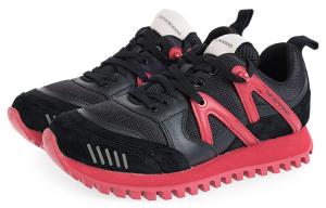 Мужская обувь Lifestyle с низким верхом, черного/розового цвета Emporio Armani