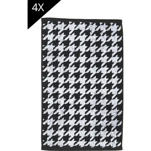 Набор полотенец Daily Shapes Bird Гостевые полотенца, жаккардовая ткань, современный узор Done., черно-белый