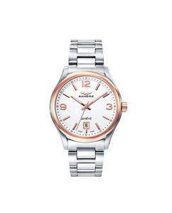 Мужские часы со стальным браслетом из коллекции Casuel Sandoz, серебро