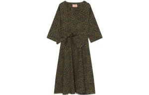 KENZO Леопардовое платье миди