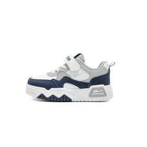Кроссовки Boys' Athletic Shoes Breathable Lightweight Cushioning Low top Girl Skateboard Shoes Kids' WARRIOR, белый/темно-синий/серый