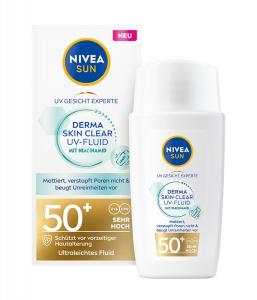 Солнцезащитный гель NIVEA SUN UV Gesicht Experte Derma Skin Clear UV-Fluid LSF 50+, 40 ml