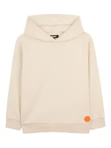 Толстовка с капюшоном и графичным принтом Dkny Kids, бежевый