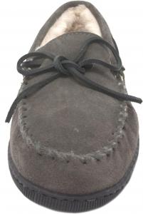 Мужские тапочки Minnetonka с плюшевой подкладкой и жесткой подошвой, серый