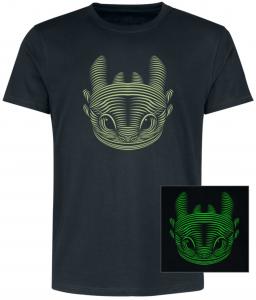 Футболка Drachenzähmen leicht gemacht Ohnezahn - Leuchtet im Dunkeln, черный