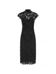 Миди-платье с кружевом Rosaline Staud, черный