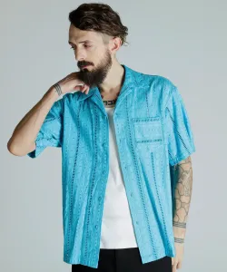 Вышивка на рубашке CR / Вышитая рубашка из хлопка и вискозы