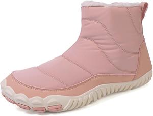 Мужские и женские зимние снежные ботинки водонепроницаемые, босоножки с меховой подкладкой, теплые ботинки до щиколотки, противоскользящие, для пеших прогулок на природе, женские зимние водонепроницаемые ботинки Generic, Pink
