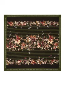 Полосатый шарф с цветочным узором Jean Paul Gaultier, коричневый