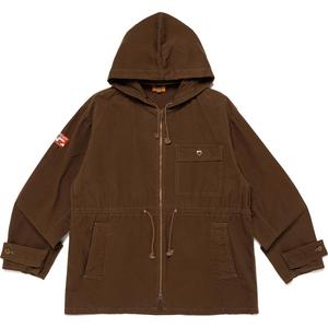 HUMAN MADE Утеплённая куртка с капюшоном в утином принте, Olive Umber