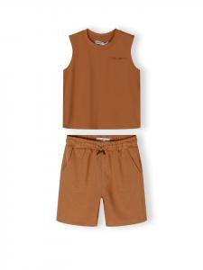 Комплект из 2 предметов: футболка и шорты 23fleece115 бежевого цвета Minoti