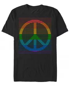 Мужская футболка с коротким рукавом Peace Rainbow Fifth Sun, черный