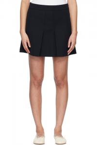 A.P.C. Мини-Юбка в складку темно-синего цвета