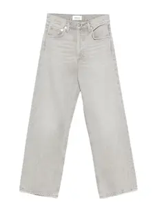 Прямые джинсы с пятью карманами AGOLDE, серый