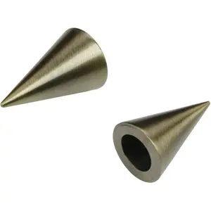 Наконечники для карниза Liedeco «Конус», (комплект, 2 шт.), для карнизов Ø 16 мм, цвет messingfarben/antik
