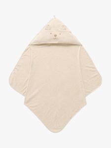Детское хлопковое полотенце с капюшоном в виде медвежонка Purebaby, Wheat Melange