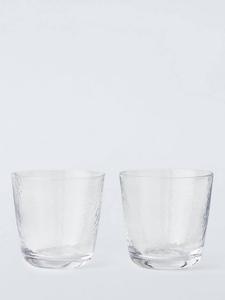 Молотковый стеклянный стакан, набор из 2 штук, 250 мл, прозрачный John Lewis X Deliciously Ella, ear