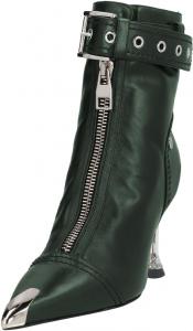 Женские классические ботильоны с закрытым носком, ремешками и пряжками, на высоком каблуке с уникальным дизайном, молнией, для работы, вечеринок, размер 4-16 US Wo wagas, Green