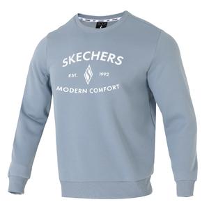 Skechers Разноцветная толстовка унисекс, серая с синим