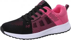 Повседневные кроссовки на шнуровке, однотонные, женские, студенческие, с сеткой, для бега, поддерживающие беговые кроссовки для женщин Generic, Pink