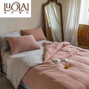LUOLAI HOME Комплект постельного белья 1,5-спальный, 4 предмета, пододеяльник 200x230 см, ткань Tianji Cotton JT, цвет Zipun Shuangpin