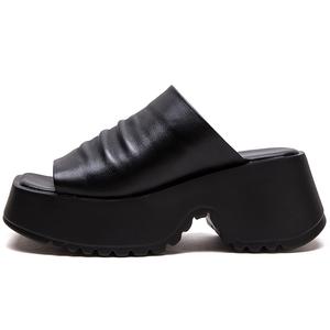 Jay Женские сланцы из полиуретана PU черные, цвет Black