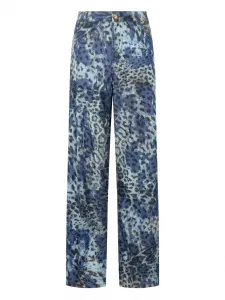 Джинсы с принтом Roberto Cavalli, синий