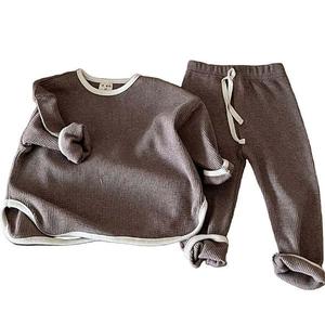 Комплект из вафельной ткани свободного кроя Mykids-Usa, Coffee