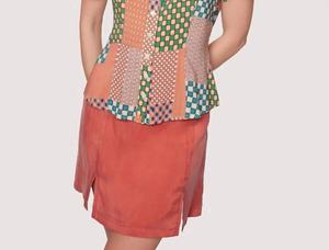 Рубашка с коротким рукавом Blissful Mesa в оранжевом цвете Multi LOST + WANDER