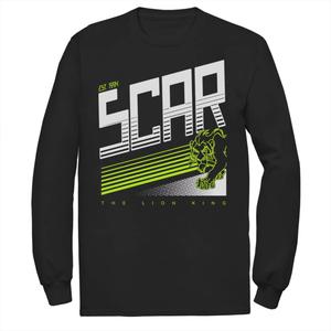 Мужская футболка Disney's The Lion King Scar Outline с длинными рукавами
