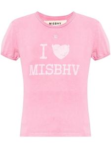 Футболка с принтом логотипа MISBHV, розовый