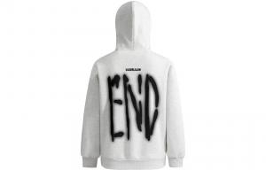 Толстовка Unisex Hooded Moderate Heavyweight ZIAREL, белый heather серый