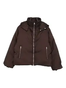 Куртка с капюшоном на молнии спереди Études Studio, коричневый