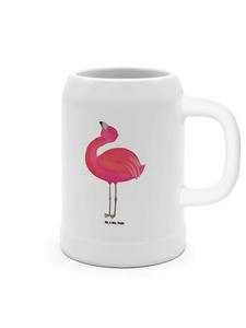 Пивная кружка Flamingo, без надписи, белого цвета Mr. & Mrs. Panda