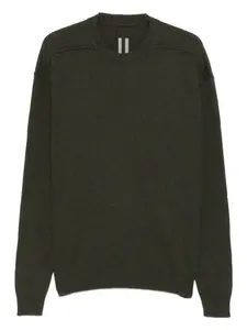 Свитер с круглым вырезом Rick Owens, зеленый