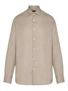 Рубашка на пуговицах Zegna, нейтральный
