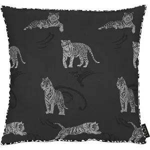 Декоративная подушка Mogli Наволочка без наполнителя, 1 штука Apelt, Schwarz/silberfarben + gemustert